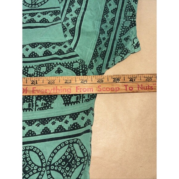 Vintage Forenza Sportswear Paisley AOP T-Shirt Size Medium 90s Green - Picture 5 of 7